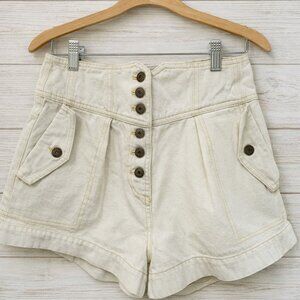 Ulla Johnson Alvin Whitewash Shorts Size 0